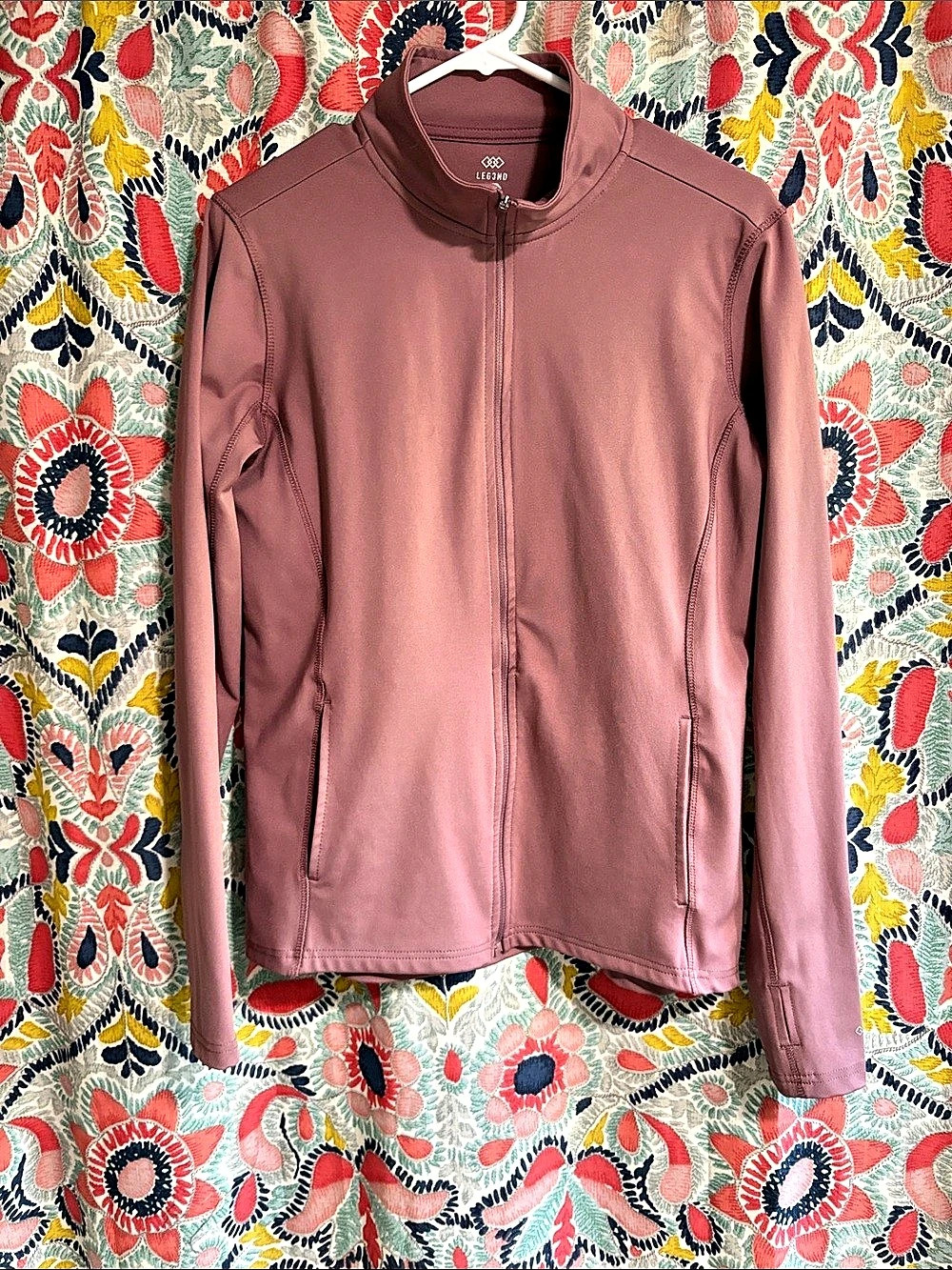 Leg3nd Lightweight Full-Zip Activewear Jacket in Purple/Mauve